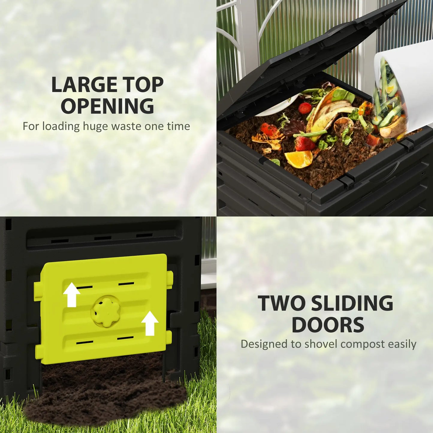 Compost Bin, Garden Composter, 120 Gallon (450L), Yellow Outdoor Compost Bin at Gallery Canada