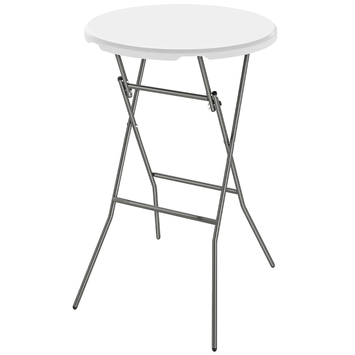 2.6ft Plastic Folding Picnic Table, Camping Table, White Picnic Tables & Camping Chairs White, Light Grey at Gallery Canada