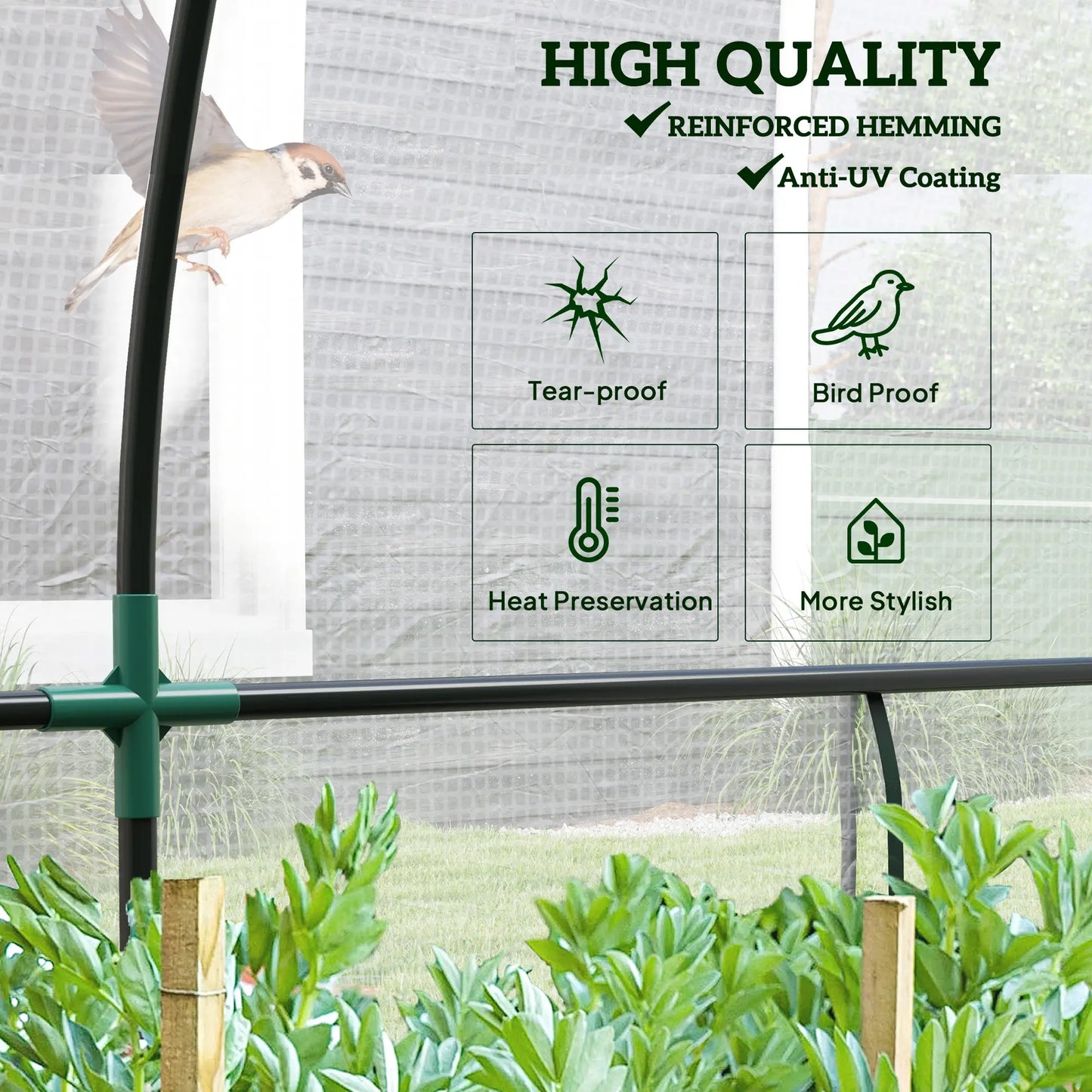 Walk-In Lean-To Greenhouse, 7' x 3' x 5', Zipper Roll-Up Doors, White Walk In Greenhouses at Gallery Canada