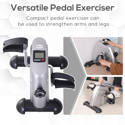 Portable Mini Pedal Exercise Bike, LCD Display, Silver Exercise & Stationary Bikes at Gallery Canada
