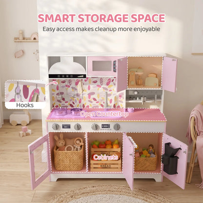 Kids Play Kitchen with Coffee Maker, Ice Maker, Storage, Blue Play Kitchen at Gallery Canada