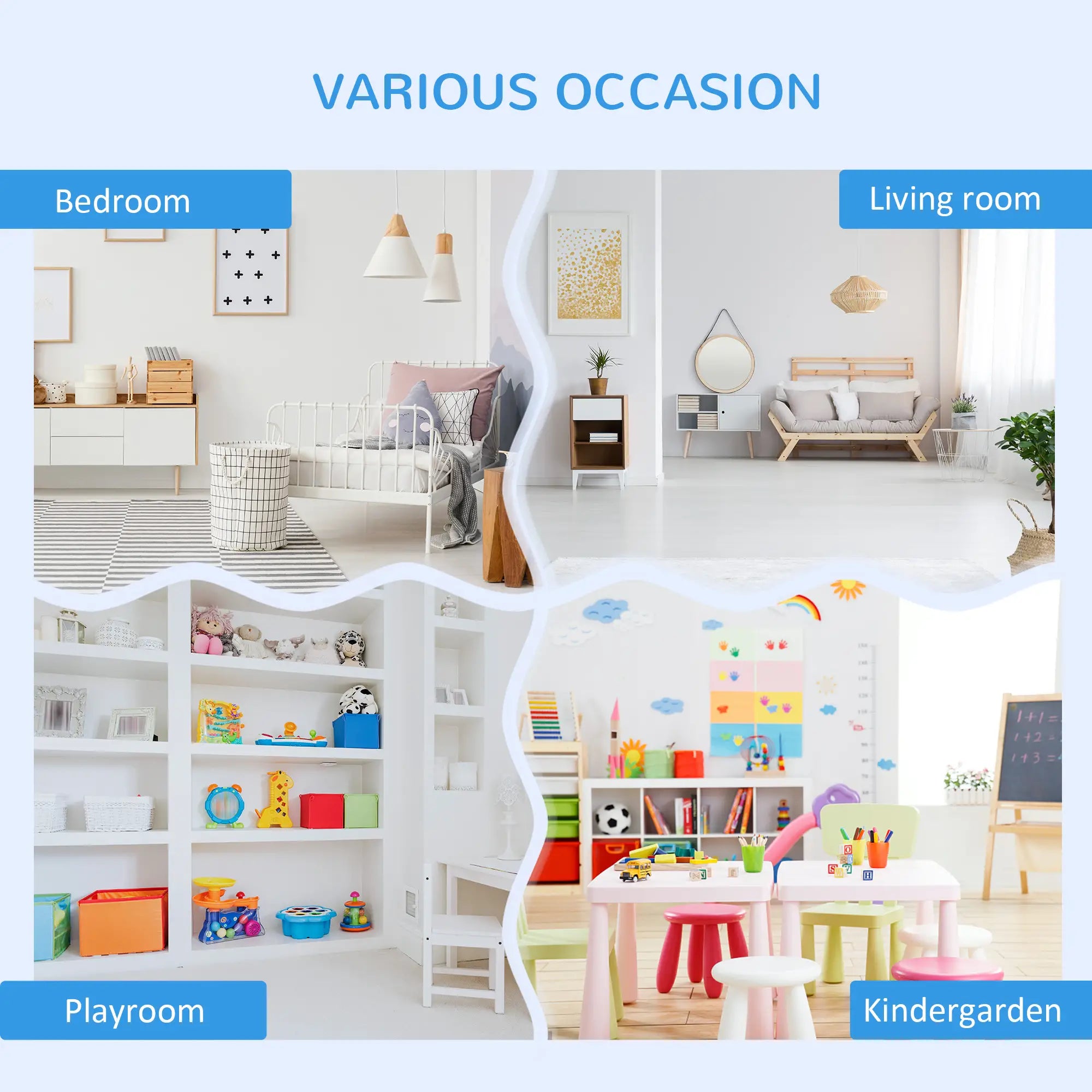 Kids Storage Cabinet, 3 Shelves, Anti-Toppling, Toy Organizer, Bookcase, Grey Baby & Kids Storage at Gallery Canada