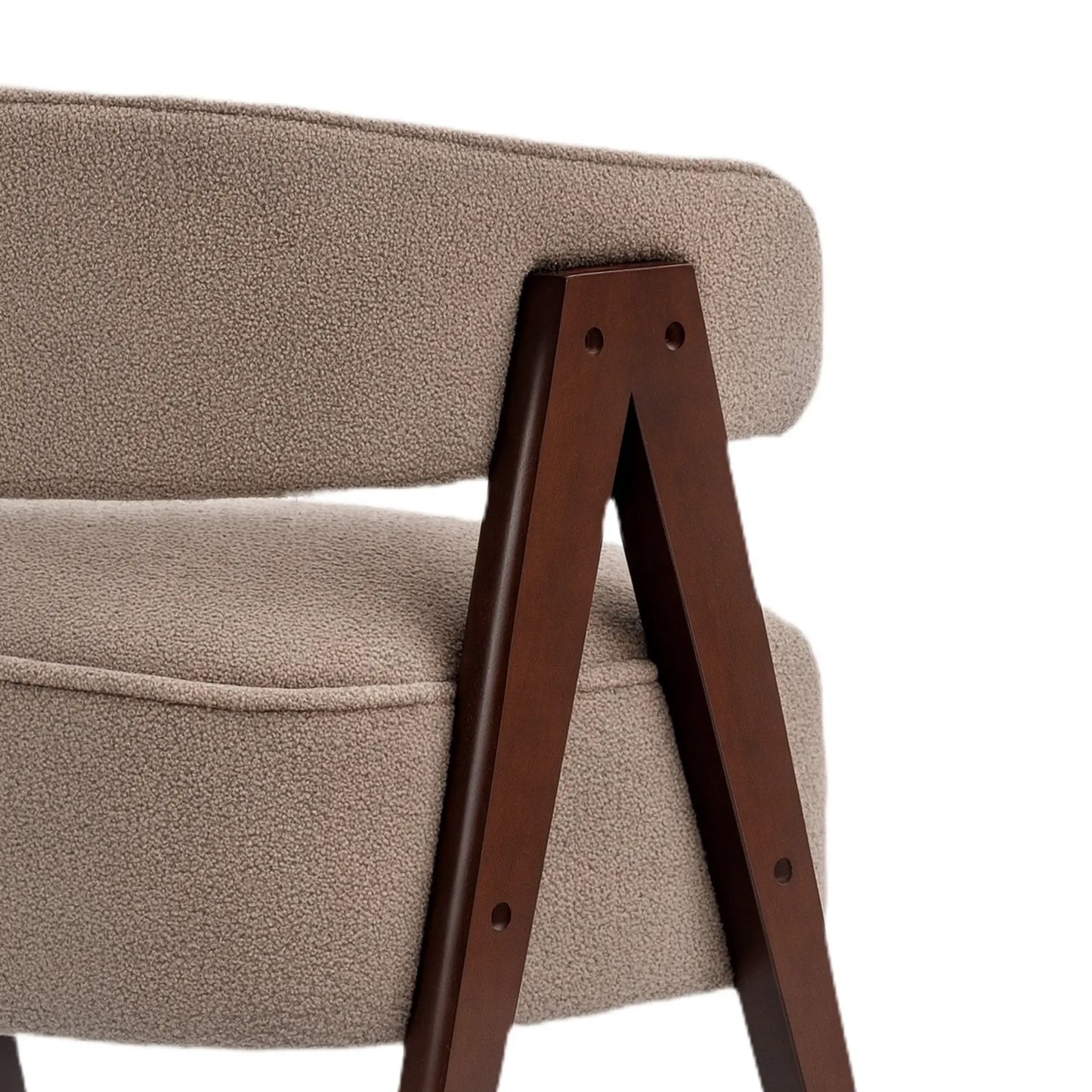 Sherpa Fleece Accent Chair, Upholstered Armchair, Light Brown Accent Chairs at Gallery Canada
