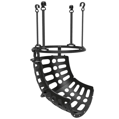 Height Adjustable Basketball Rebounder, 360° Rotatable Return Chute, Black Basketball at Gallery Canada