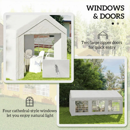 20'x13' Heavy Duty Portable Event Tent, White Canopy Tents at Gallery Canada