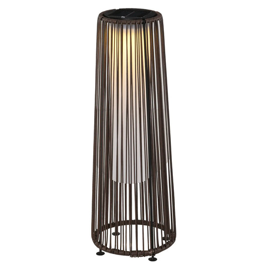 Solar Floor Lamp, LED Auto On/Off, IP44, Patio Porch Pathway, Brown Solar Post Lamps Brown at Gallery Canada