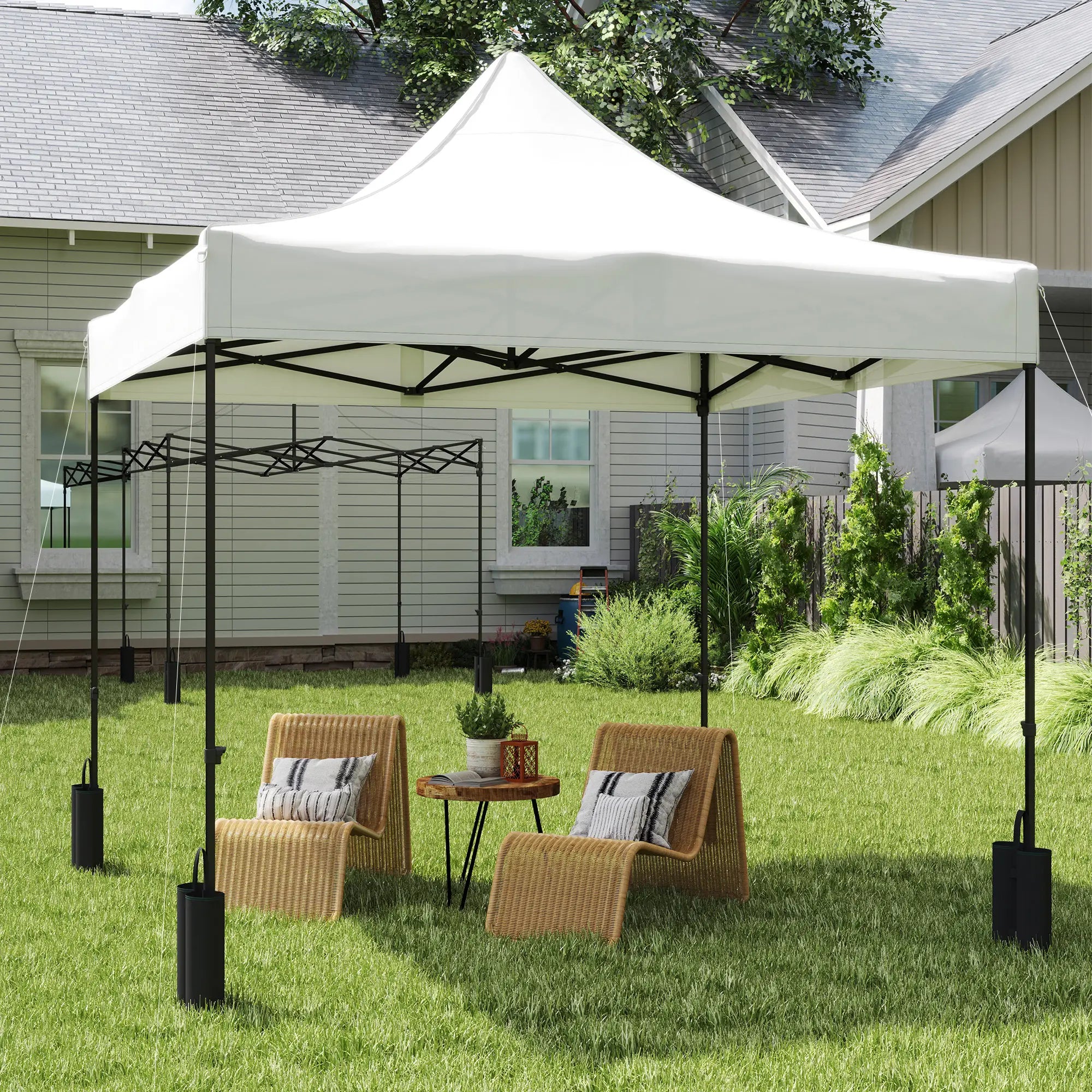 10' x 10' Replacement Canopy Top, Pop Up Tent, UPF50+, White Gazebo Canopy Replacement at Gallery Canada