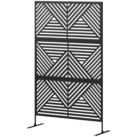 Metal Outdoor Privacy Screen, 78" x 48", Black Side Awnings Black at Gallery Canada