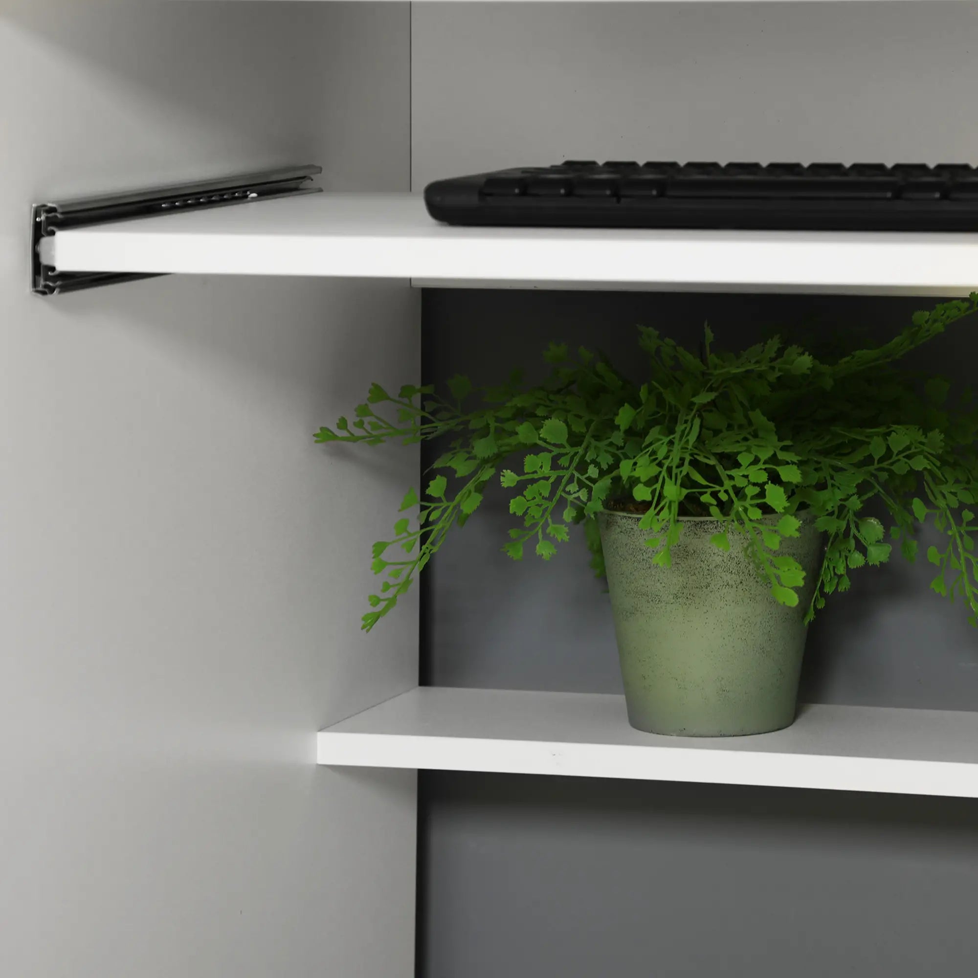 Computer Desk With Keyboard Tray, Drawers, White Computer Desks at Gallery Canada