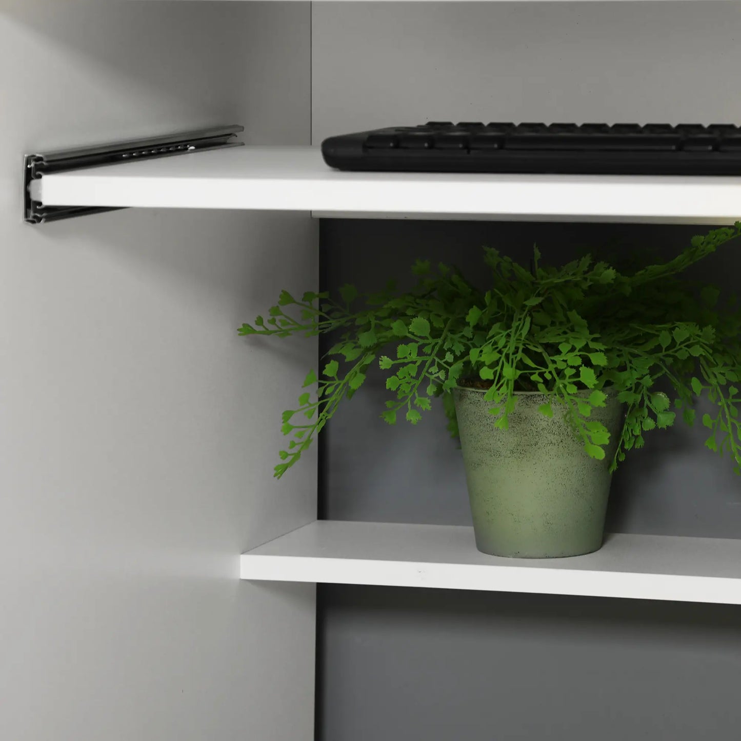 Computer Desk With Keyboard Tray, Drawers, White Computer Desks at Gallery Canada