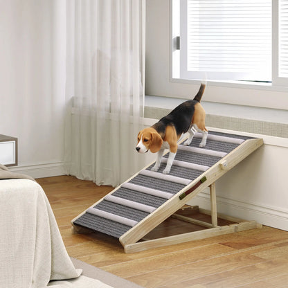 Rampes pliables pour chien pour canapé, 4 hauteurs réglables de 14" à 20", pour chiens de petite à grande taille