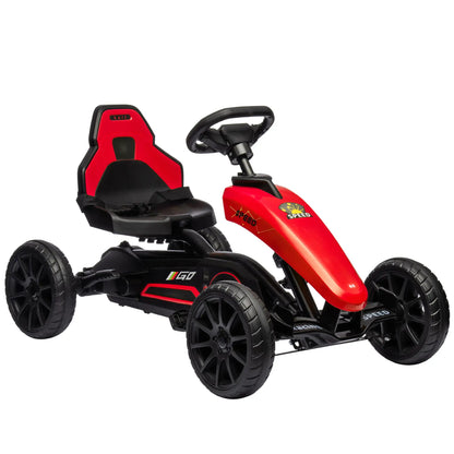 Kids Pedal Go Kart, Swing Axle, Adjustable Bucket, Handbrake, Red Pedal Go Karts for Kids at Gallery Canada
