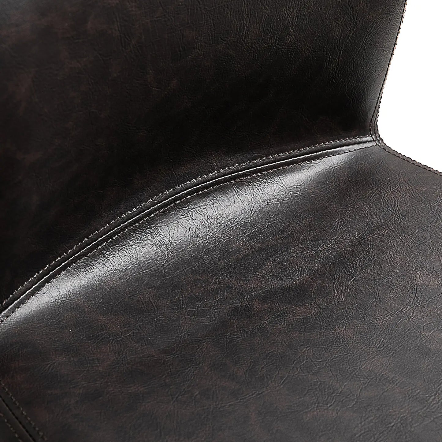 Modern Bar Stools Set of 2, Counter Height, PU Leather, Wooden Frame, Dark Brown Bar Stools at Gallery Canada