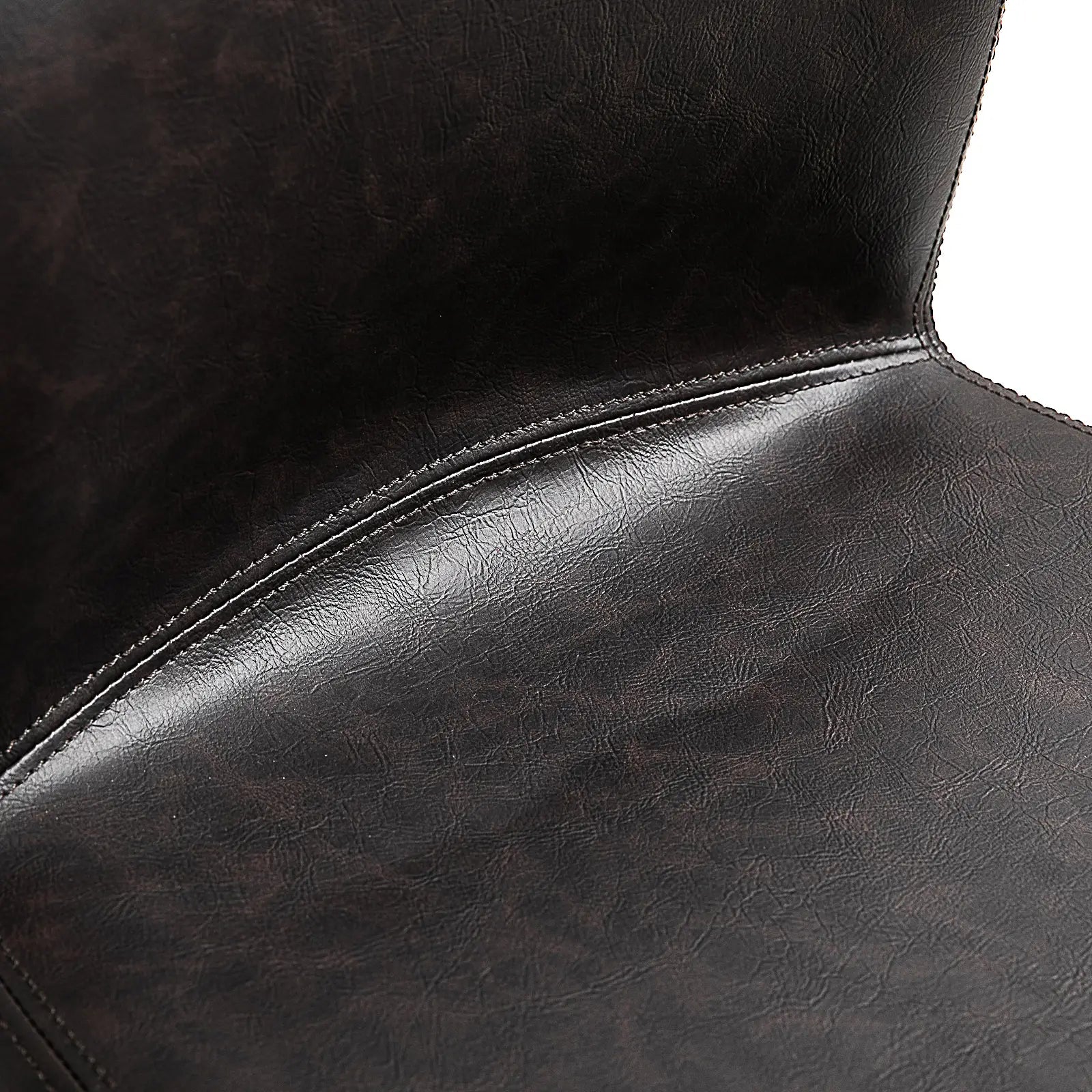 Modern Bar Stools Set of 2, Counter Height, PU Leather, Wooden Frame, Dark Brown Bar Stools at Gallery Canada