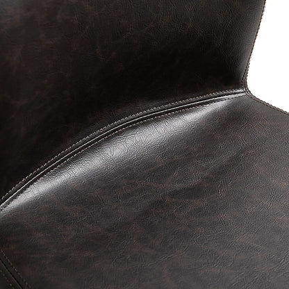 Modern Bar Stools Set of 2, Counter Height, PU Leather, Wooden Frame, Dark Brown Bar Stools at Gallery Canada