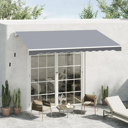 8' x 7' Retractable Awning, UV Water-Resistant Fabric, Aluminum Frame, Grey Deck Awnings at Gallery Canada