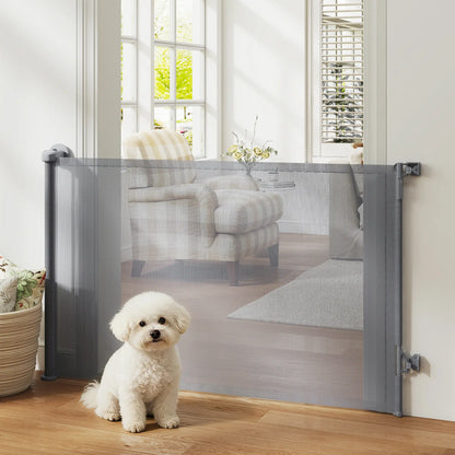 Retractable Dog Gate, 36.6" Tall, 55" Wide, Mesh Pet Gate for Stairs Pet Gates at Gallery Canada