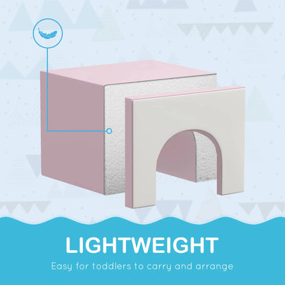 7 Piece Indoor Soft Play Set, Toddler Climb and Crawl, Pink/Purple Baby Gym & Playmats at Gallery Canada