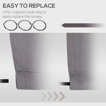 11' x 10' Outdoor Sunshade Canopy, UV Protection, Light Grey Awning Fabric Replacement at Gallery Canada