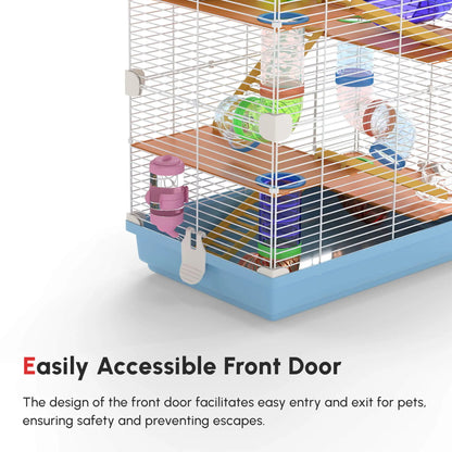 5-Tier Hamster Cage, Exercise Wheels, Play Tube, Green Hamster Cages at Gallery Canada