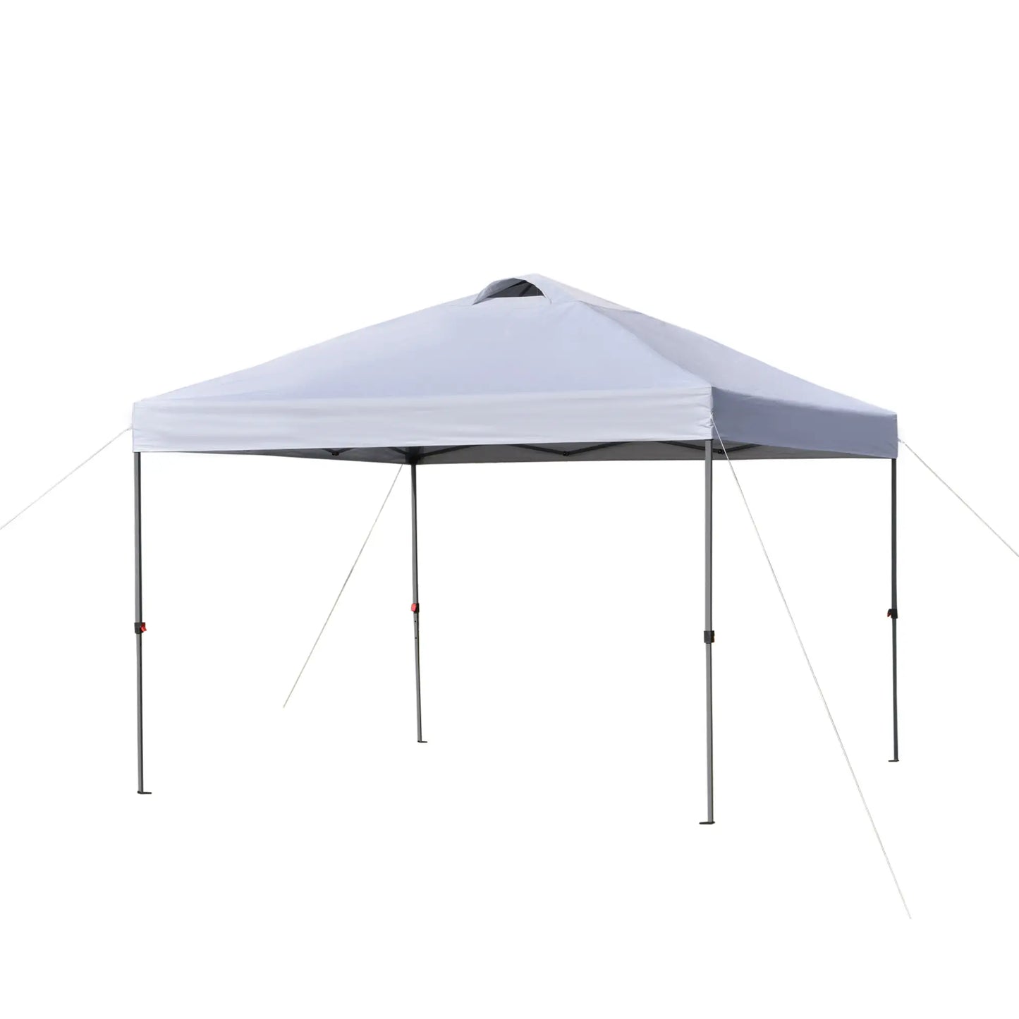 10' x 10' Pop Up Canopy Tent, Airy Top Vents, Wheeled Carry Bag, White Pop Up Canopies White at Gallery Canada
