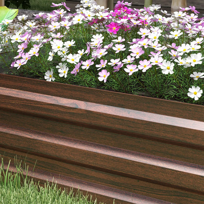 8'x2'x1' Galvanized Raised Bed, Elevated Planter Box, Dark Brown Raised Garden Beds at Gallery Canada