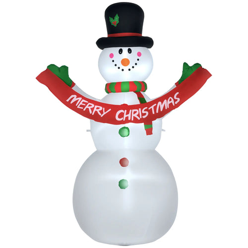 Inflatable Snowman Yard Decoration, LED Lights, Outdoor Christmas