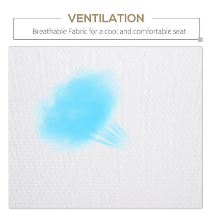 Outdoor Glider Chair, Steel Frame, Mesh Fabric, Cream White Outdoor Gliders at Gallery Canada