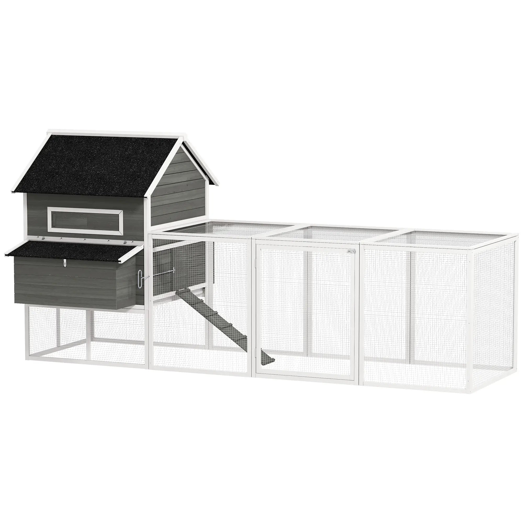 Wooden Chicken Coop With Run, Nesting Box, 137
