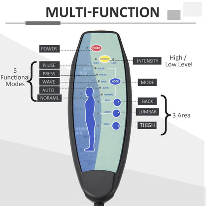 High Back Office Chair, 6-Point Vibration Massage, Reclining, 360° Swivel, Height Adjustable, Retractable Footrest Massage Chairs at Gallery Canada
