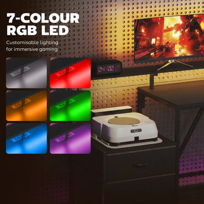 76" Gaming Desk, RGB Lights, USB Ports, Monitor Stand, Black Gaming Desks at Gallery Canada