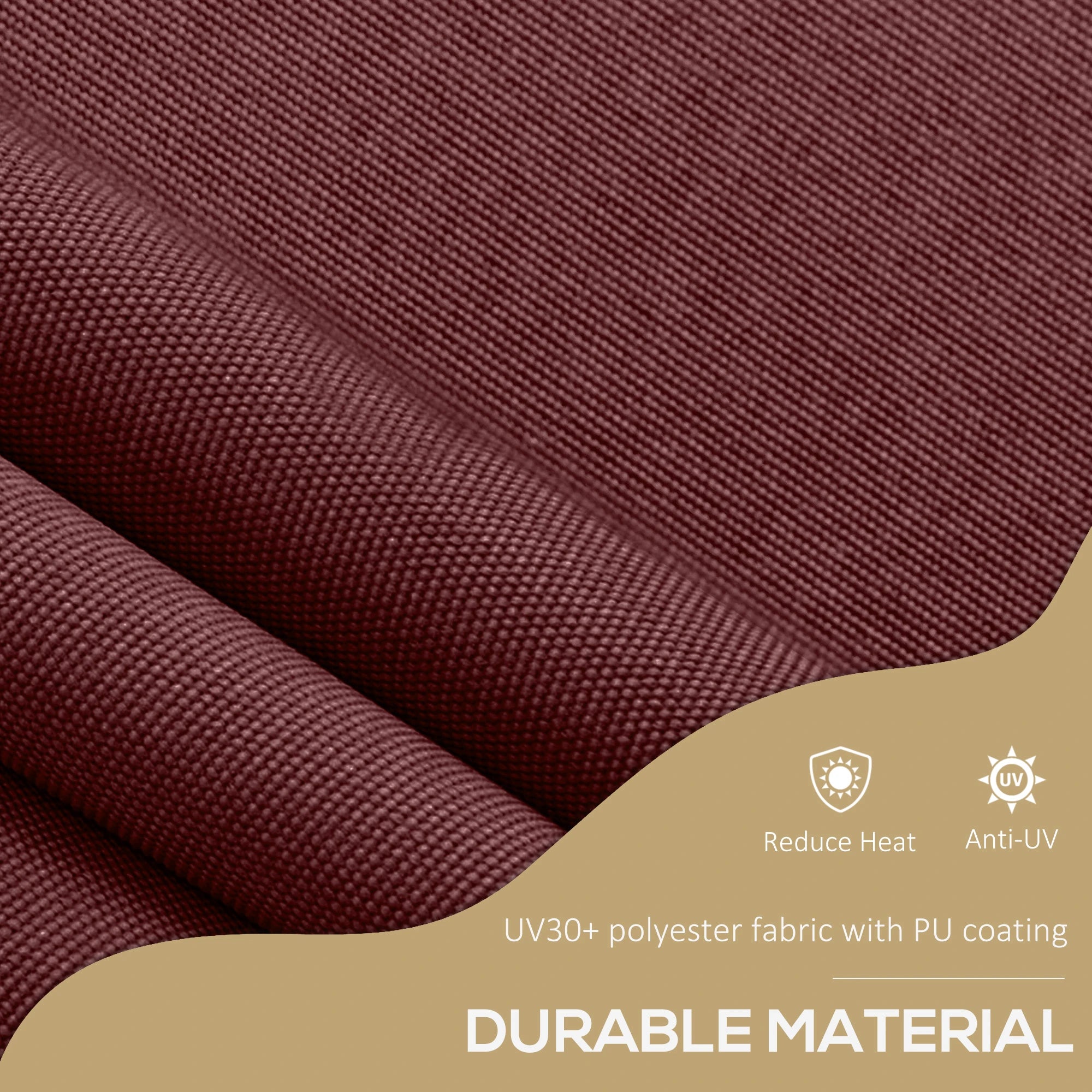 10' x 3' Manual Retractable Awning, Freestanding, UV Resistant, Wine Red Window Awnings at Gallery Canada