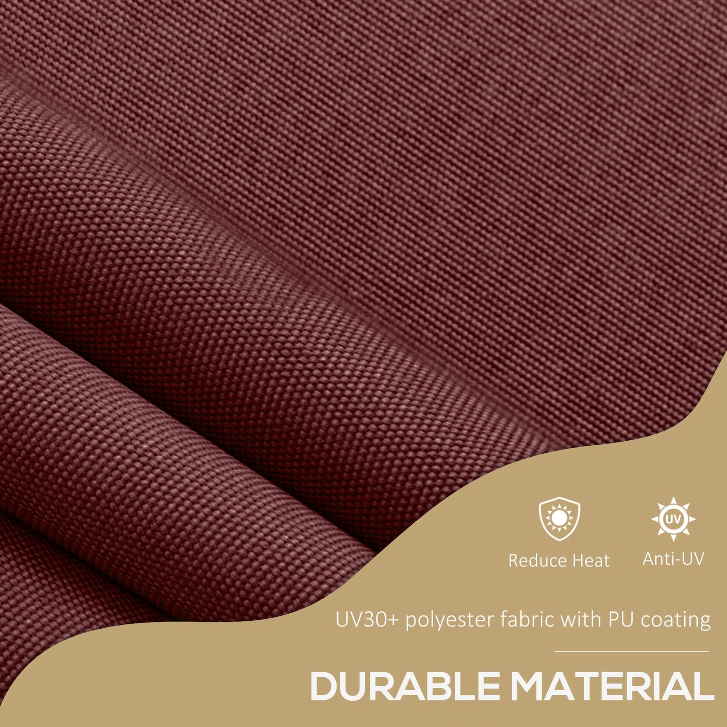 10' x 3' Manual Retractable Awning, Freestanding, UV Resistant, Wine Red Window Awnings at Gallery Canada