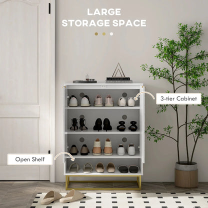 Entryway Shoe Cabinet, Adjustable Shelf for 12 Pairs, White Shoe Storage Cabinets & Racks at Gallery Canada