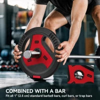 4-Piece 66 lbs Weight Plates Set, Sand-Filled with Handles, 1" Hole, Black, Black