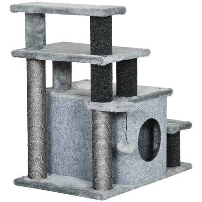 Cat Stairs with Scratching Posts, 23.6" x 15.7" x 26", Grey Dog Stairs at Gallery Canada