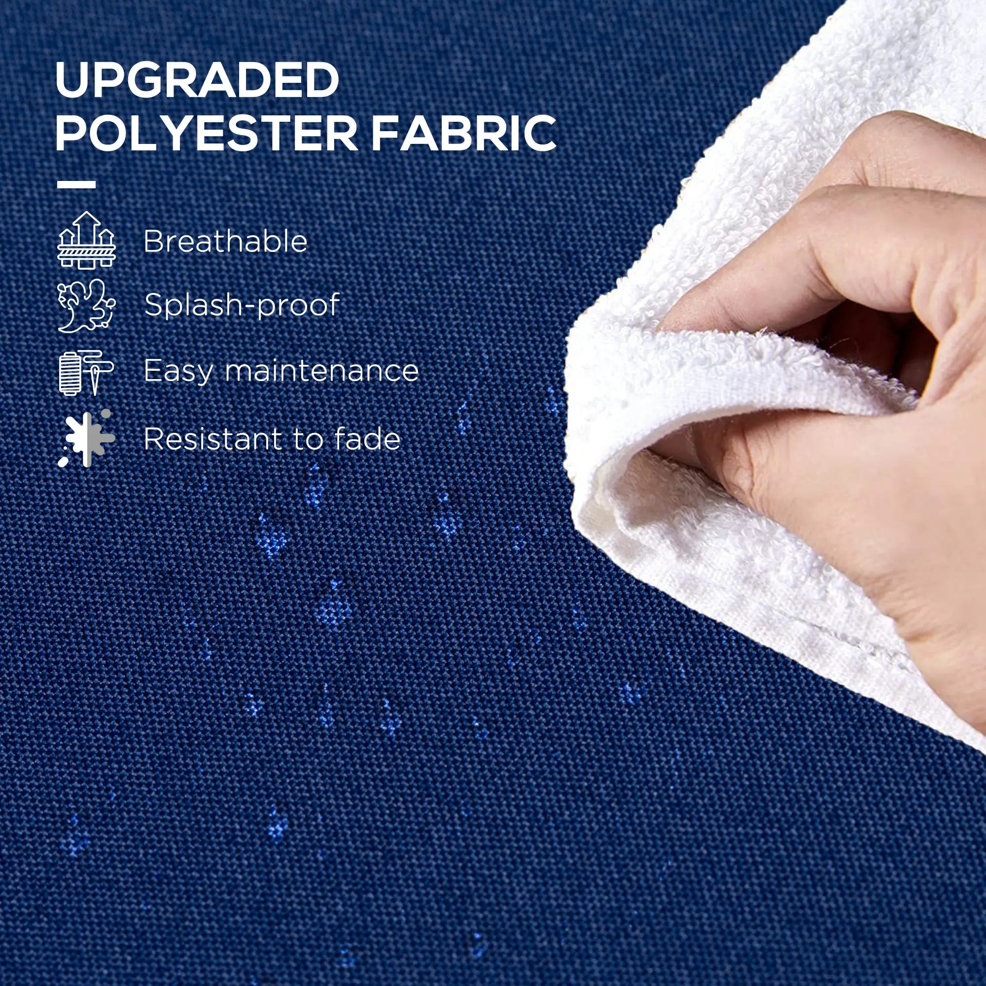 6-Piece Seat Cushion Pillows, Patio Chair Cushions with Ties, Deep Blue, Blue Patio Chair Cushions at Gallery Canada