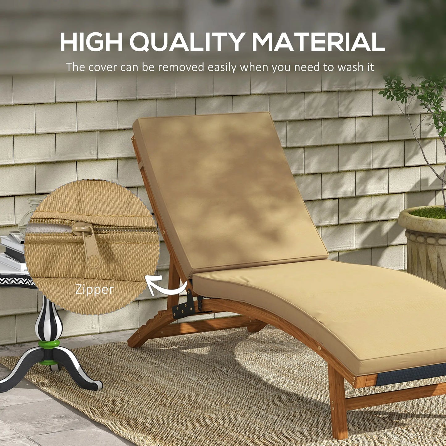 1-Piece Seat Cushion with Backrest, Outdoor Patio Chair Cushions, Machine Washable Cover Patio Chair Cushions at Gallery Canada