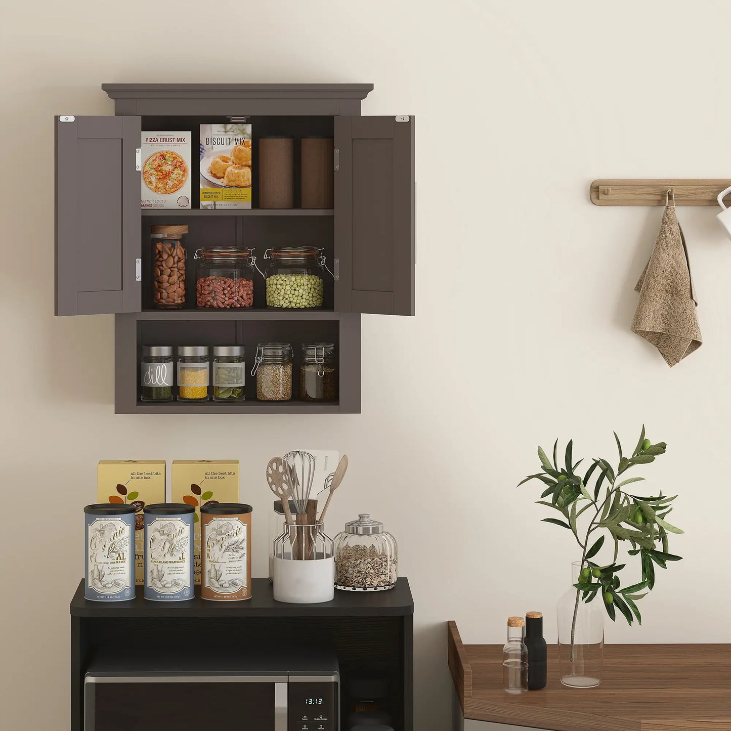 Bathroom Wall Cabinet, Medicine Cabinet with Shelf, Brown Bathroom Cabinets at Gallery Canada