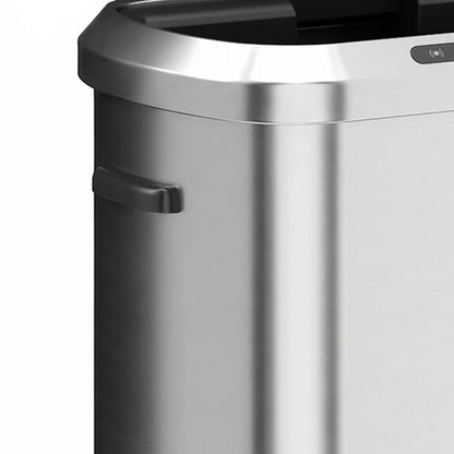 Automatic Trash Can, 13.2Gal / 50L, Touchless, Soft-Close Lid, Silver