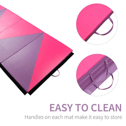 4'x10'x2" Folding Gymnastics Mat, Pink and Purple Gymnastics Mats at Gallery Canada