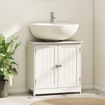 Under Sink Bathroom Cabinet, 2 Doors with Shelf, White Bathroom Cabinets at Gallery Canada
