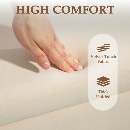 Storage Ottoman Bench, Flip-Top, 18.5 Gallons, Velvet, Metal Legs, Beige Storage Ottomans & Benches at Gallery Canada