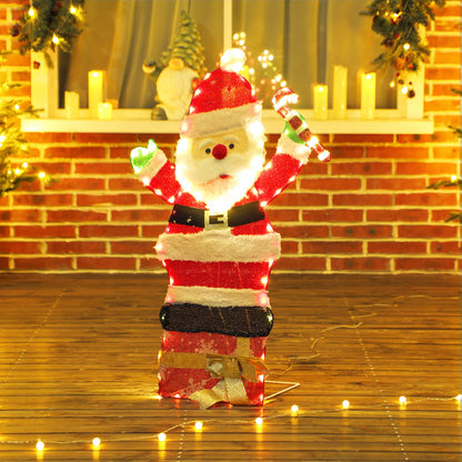 3ft Lighted Santa Claus, 97 LEDs, Stakes, Zip Ties, IP44 Waterproof Christmas Decorations at Gallery Canada