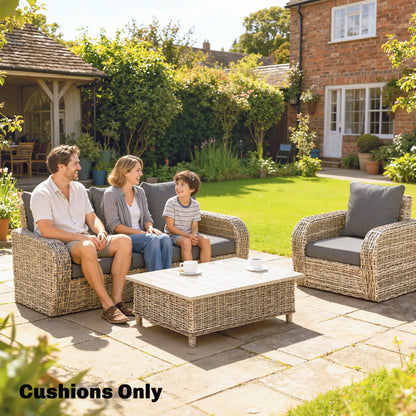 Outdoor Chair Cushions Set Of 4, Fade Resistant, 24" x 24", Grey Patio Chair Cushions at Gallery Canada