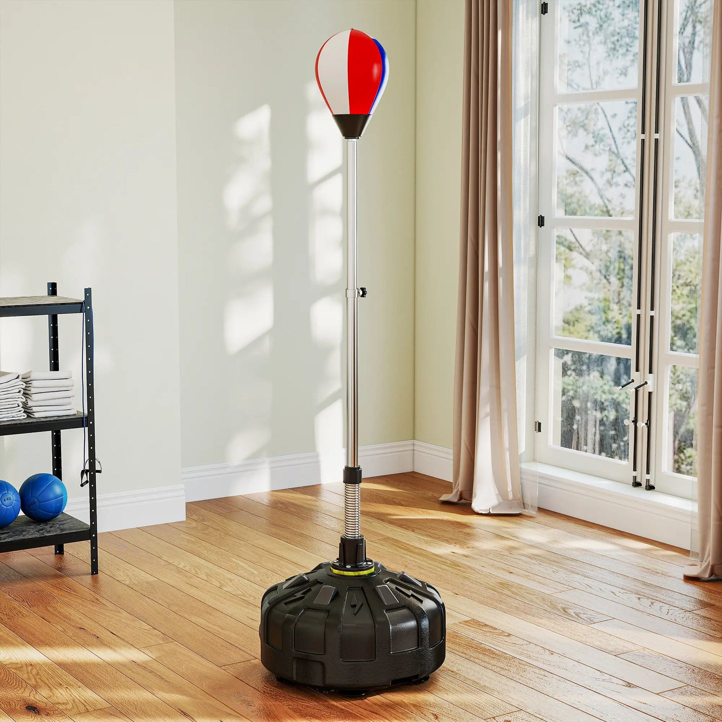 Reflex Bag, Speed Bag with Stand, 57.9"-65" Adjustable, Home Gym Boxing More-Strength Training Equipment at Gallery Canada