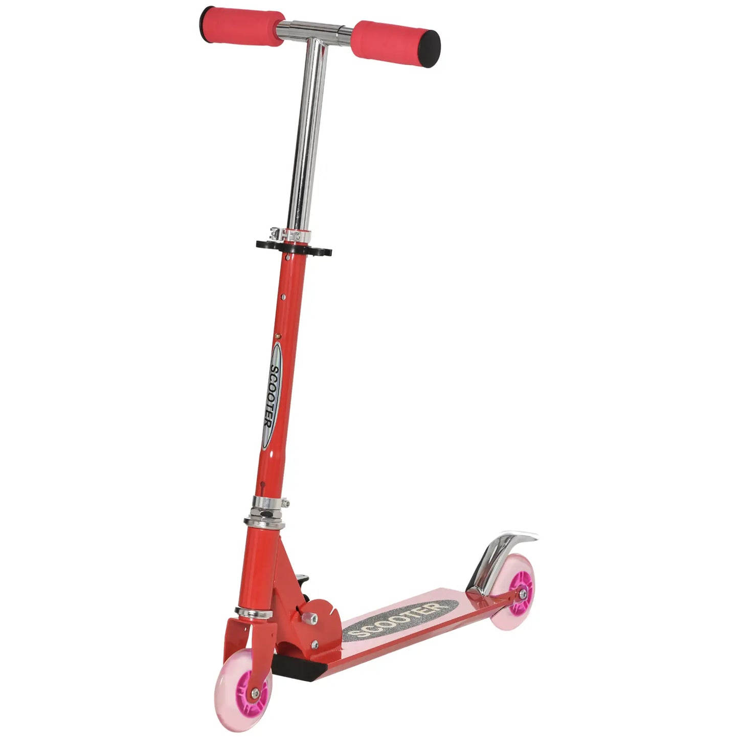 Snow Scooter, Adjustable Height, Kids Sled Ski Scooter with Wheels Blades, Red Scooters at Gallery Canada