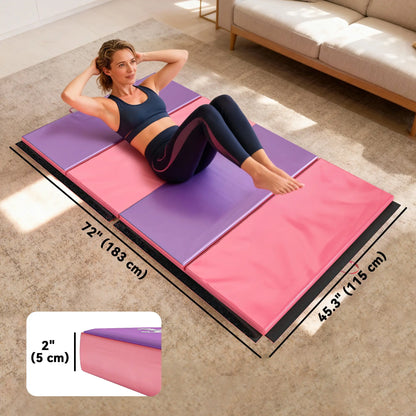 4'x6'x2'' Folding Tumbling Mat, Yoga MMA Martial Arts, Pink Purple Gymnastics Mats at Gallery Canada