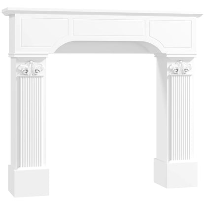 Baroque Fireplace Mantle, Freestanding Surround, 43.25 Inch x 42.75 Inch, White Fireplaces & Accessories at Gallery Canada