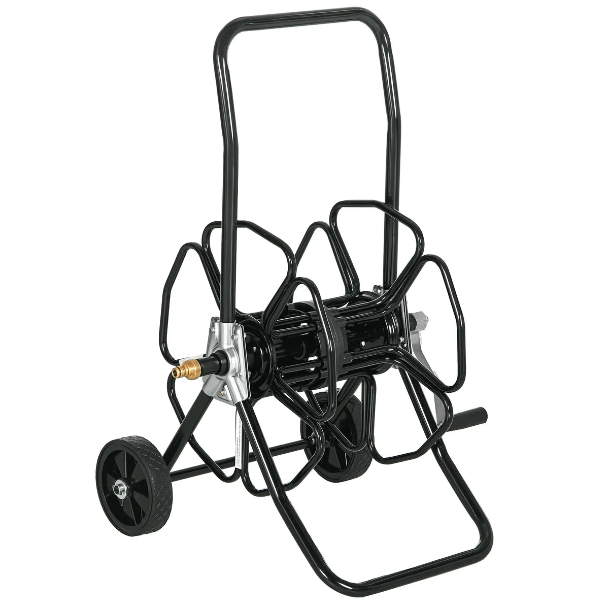 5/8" Hose Reel Cart, 98 ft, Garden Water Hose with Wheels, Black Garden Accessories at Gallery Canada